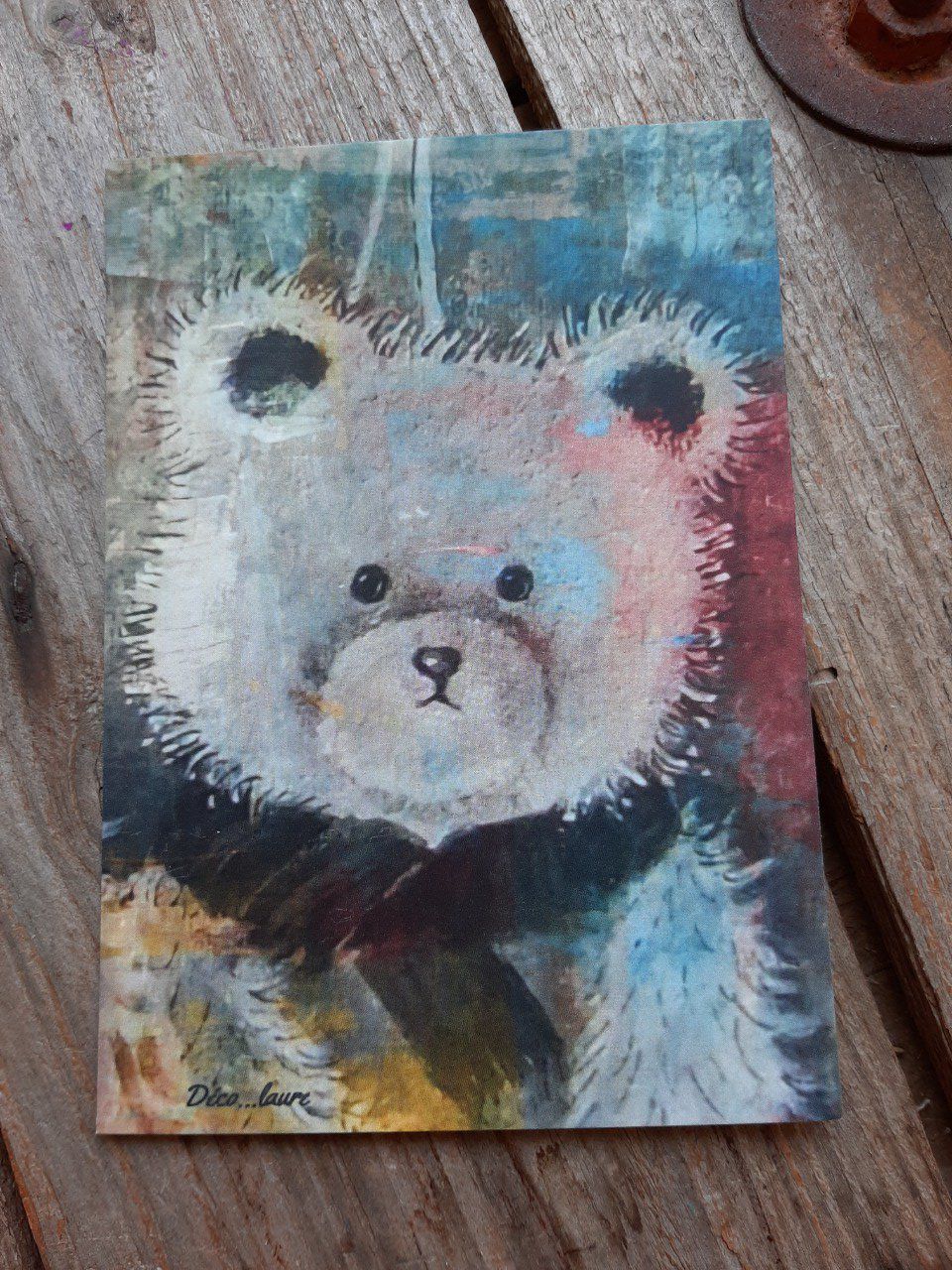 Carte ours d'après mes tableaux. ( 5 modèles)