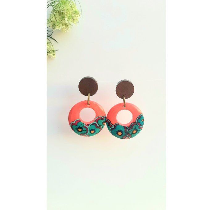 Boucles d'oreilles en bois 