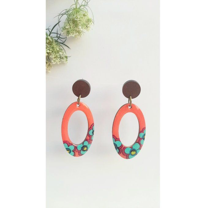 Boucles d'oreilles en bois 