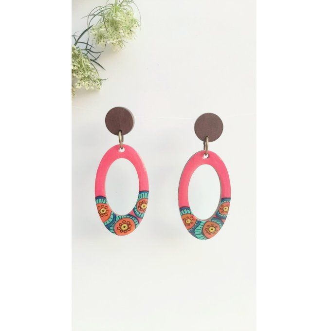 Boucles d'oreilles en bois 