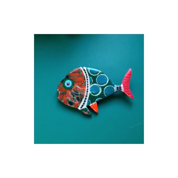 Broche poisson mosaÏque