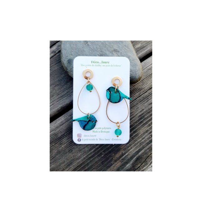 Boucles d'oreilles Birdy ( reservé pour Anne- lise)