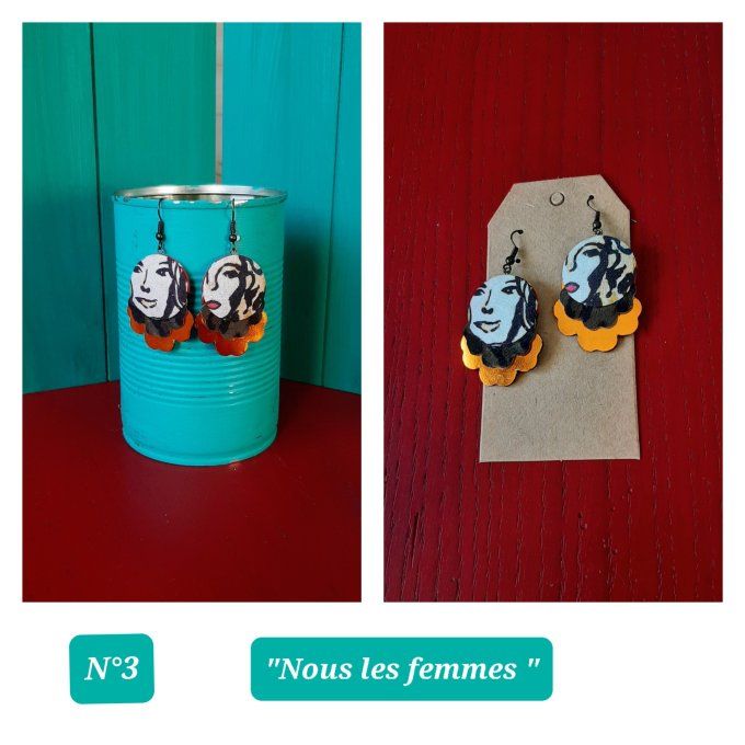 Boucles d'oreilles "Nous les femmes "