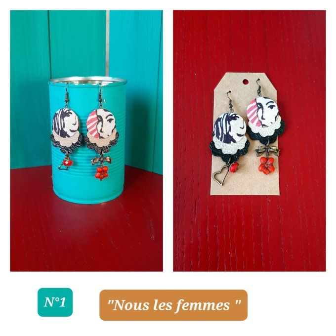 Boucles d'oreilles "Nous les femmes "