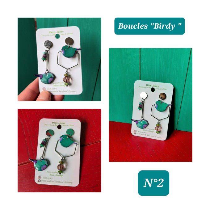 Boucles d'oreilles Birdy 