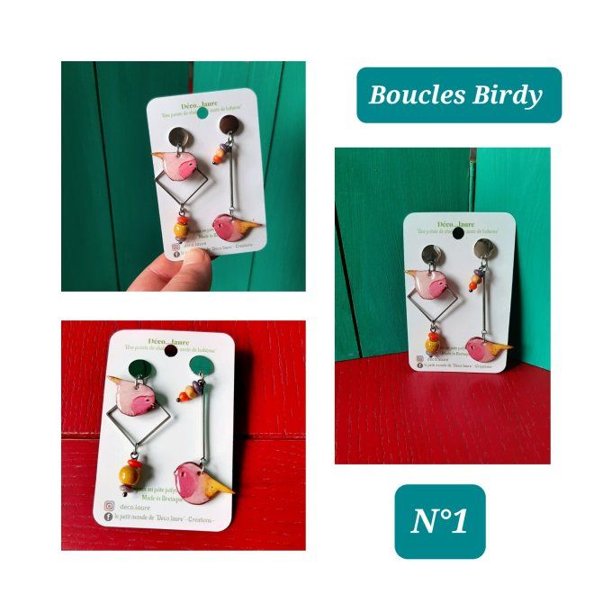 Boucles d'oreilles Birdy 