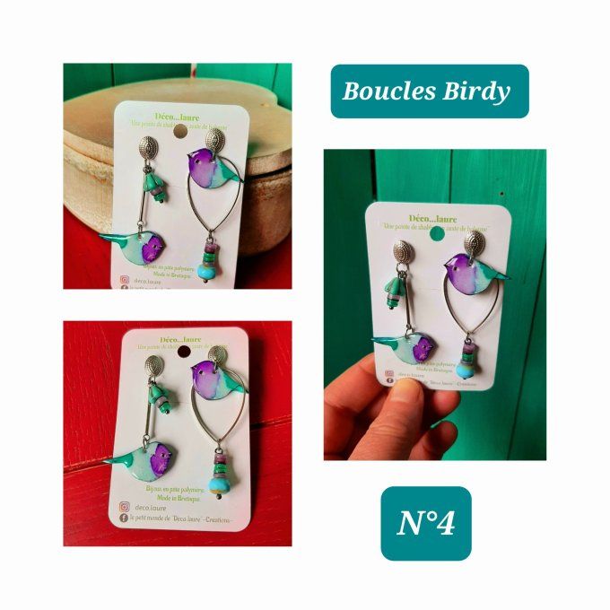 Boucles d'oreilles Birdy 