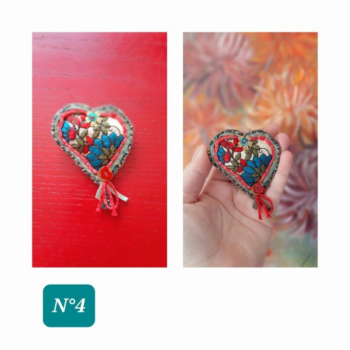 Cœurs brodés (5 modèles)