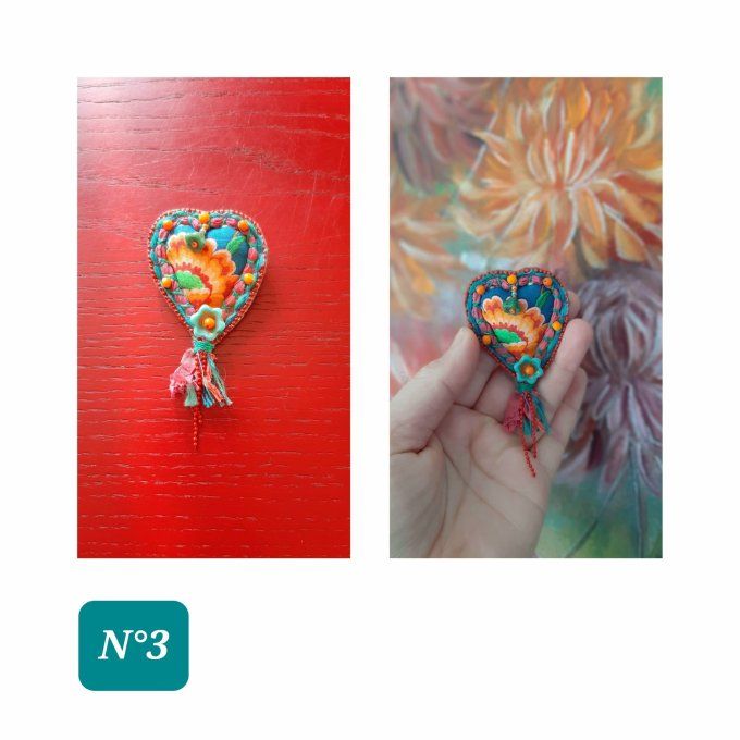 Cœurs brodés (5 modèles)