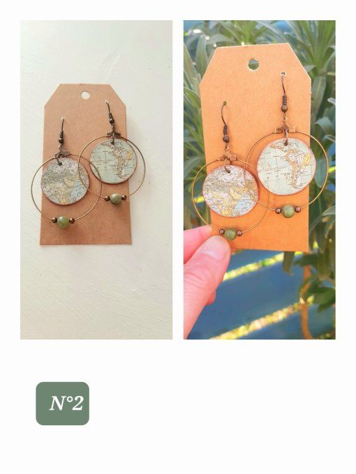 Créoles vintage Mappemonde