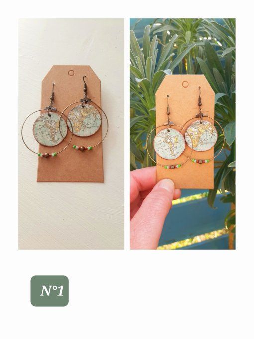 Créoles vintage Mappemonde